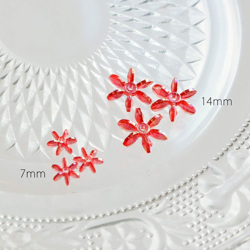 Shimamura ASH-FL7-6 Flower Beads, 200 Pieces Deluxe DX 0.3 inch