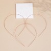 VASANA 50Pcs 1.2mm Width Copper Metal Headbands Plain Thin Bulk