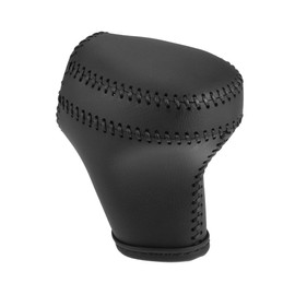 TUCKBOLD Gear Shift Knob Cover for Kia Sportage 2011-2016 with Black Stitches Durable | Interior Transmission Shifter Boot Lever Cover Black Faux Leather 1 Pcs