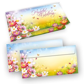 tatmotive FLORENTINA Birthday Invitation Cards (20 Sets) Self Printable with Envelope for Women