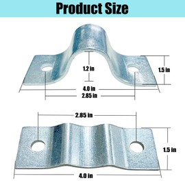 UASAM Trailer Door Cam Action Lock Kit, Enclosed Trailer Door Latch Replacement Assembly for Trailer Cam Lock Bar Top and Bottom (383200 and PLR158) Pipe Fittings U Bracket - 2 Pack