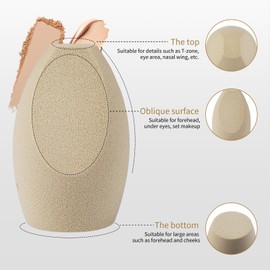 Champagne Gold Angled Corner Makeup Sponge | Precision Blender