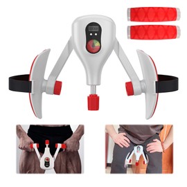 Thigh Trainer, 5 to 35 kg Pelvic Floor Trainer, Multifunctional Leg Trainer with Intelligent Counting, Home Pelvic Floor Trainer for Women and Men, Hip Training, Arm Training, Leg Press, White