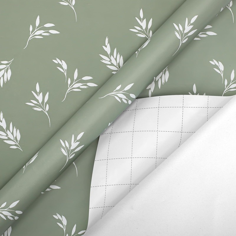 4 Rolls Wedding Wrapping Paper- 17 x 120 in Sage