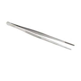 O'Creme Stainless Steel Precision Kitchen Tweezer Tongs with Serrated Tips for Gripping (10", Silver)