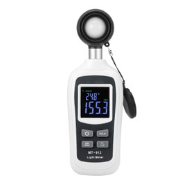 Digital Light Meter,V·Resourcing Handheld Illuminance Meter with Ambient Temperature Measurer,Range up to 200,000 Lux Luxmeter with 4 Digit Color LCD Backlight Screen