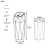 YIOVVOM Car Trash Can with Lid，Mini Diamond Design Automatic Portable