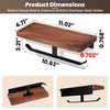 TOKCKYBL Double Toilet Paper Holder with Walnut Wood Shelf -