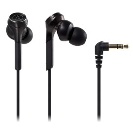 Audio Technica Solid BASS in-Ear Earphones, Wired, Deep Bass, Supports High Resolution Sound Sources, Black ATH-CKS770X BK
