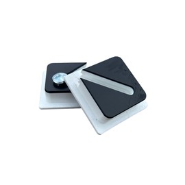 REFLECTIVE SOLUTIONS - Chain Link Fence Sign Mounting Brackets - 2 Pack - Black/White - Tamperproof Metal Sign Bracket - Secure Your Fence Signs with Fence Sign Holder Bracket - Sign Mount Bracket