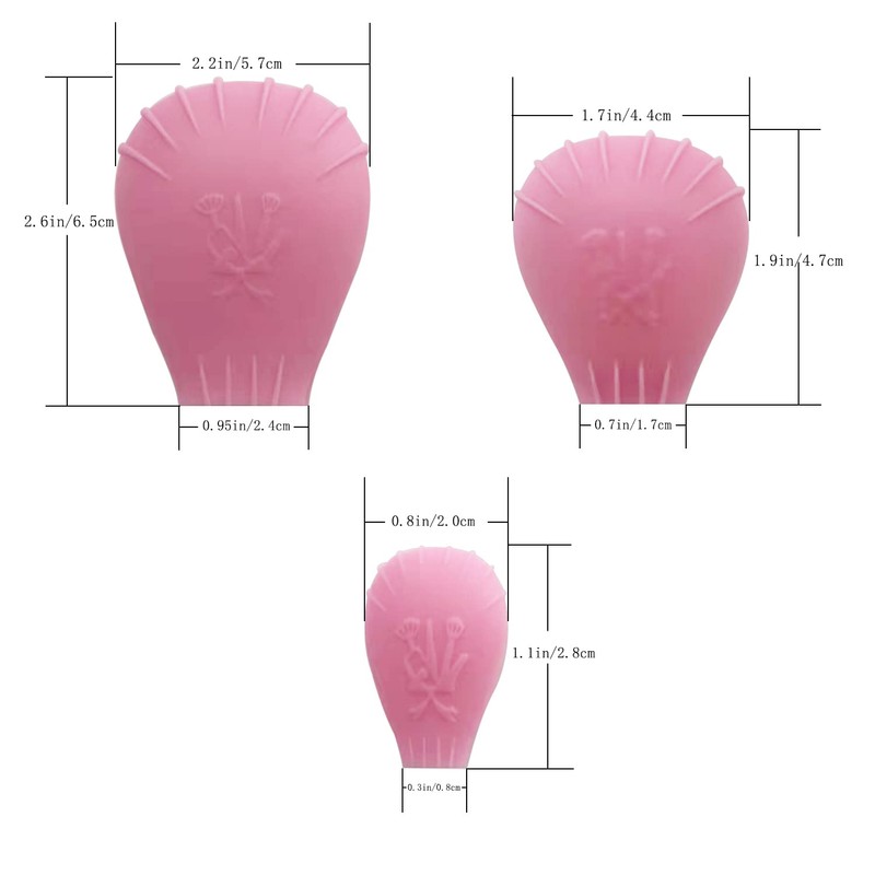 LORMAY 4 Fundas De Silicona Para Brochas De Maquillaje, Burbujas