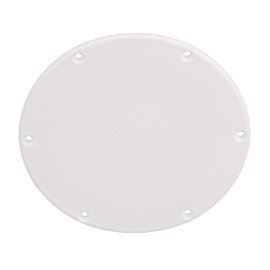 Seachoice Mounted Boat Plate Cover, Arctic White Finish, Up to 6 in.
