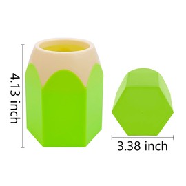 Pencil Shaped Desktop Pen Holder, Multifunctional Cute Storage Stationery Pen Stand, Aesthetic Desk Organizer for School (Green)