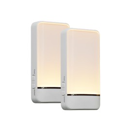 Dawnrise Night Lights Plug into Wall, Invisible Motion Sensor Night Light, Soft Warm or Cool White Selectable, Brightness Adjustable, LED Night Lights for Bedroom, Bathroom, Stairs, Hallway, 2PK