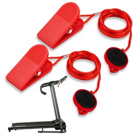 AOEVUIR 2 Pcs Universal-Laufbandmagnet-Sicherheitsschlüssel, Kunststoff Ersatzmagnet-Sicherheitsschalter, Runder Großer Laufbandschlüssel, Laufband-Not-Magnet, Laufband-Zubehör Rot