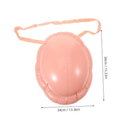 WRITWAA Inflatable Fake Belly Fanny Clear Blue Pregnancy Test Fake Belly Button Positive Fake Piercings Belly Bands for Pregnant Women Funny Filler PVC Pink, pink