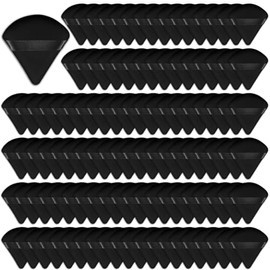 120 Pieces Powder Puff Face Triangle Powder Puff Soft Velour Makeup Puff Velour Puffs for Face Wet and Dry Cosmetic Foundation,Body Powder Velour Blender Loose Mineral Powder Makeup Tool(Black)