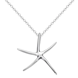 MATERIA by Matthias Wagner Starfish Pendant 925 Silver Women's Necklace Pendant Maritime High Gloss, Sterling Silver