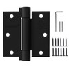 2 Pack Self Closing Door Hinges 3.5 inch Matte Black