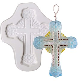 Ornate Cross Glass Fusing Kiln Mold