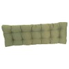 Blazing Needles Twill Tufted Bench Cushion, 55" x 19", Sage