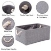 PWVMWM Fabric Grey Storage Boxes with Handles, Small Grey Storage