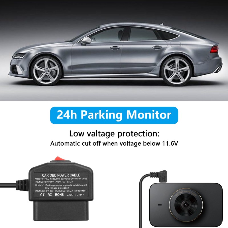 CERRXIAN 11.5 Feet Micro OBD Power Cable Power Cable for