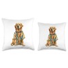 Summer Dog Golden Retriever Throw Pillow