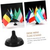 STOBOK 96pcs Small Flag Holder Stands Desk Flag Base for