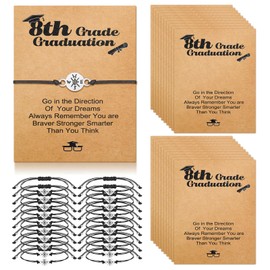 Rtteri 20 Set 2025 8th Grade Graduation Gifts Bracelets Inspirational Compass Bracelet Adjustable Give You Direction Compass Graduation Gifts for Him Her Grad Party Supplies