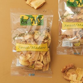 Lam's Plantain strips | Vegetable snacks | 2.1oz | 60g | Healthy snacks | Gluten Free | Banana Chips (Sweet/Maduro) | All Natural (pack24)