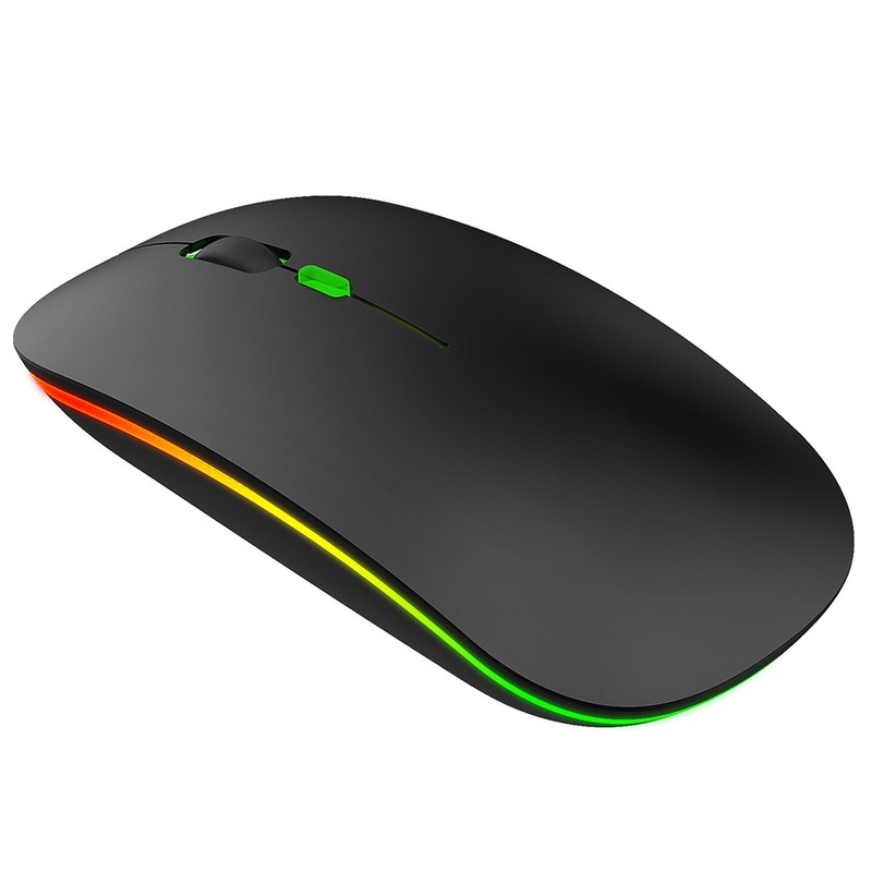 Wireless Mouse 2.4G Rechargeable USB Wireless Gaming Mouse with LED