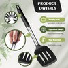 Kitchen Utensils Set Silicone Cooking, 40 Pcs Black Stainless Steel