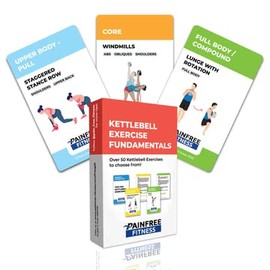 (50+ Cards) Kettlebell Fundamentals Flashcards Pain-Free Fitness, 3x5 in, Workout Cards Suitable for Safe Power Training, Strength Training, Tear-Resistant, Bend Resistant Flashcards