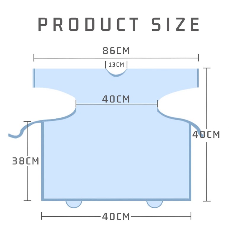 PFLYPF Childrens PVC Feeding Bib Size Waterproof Unisex Blue 6