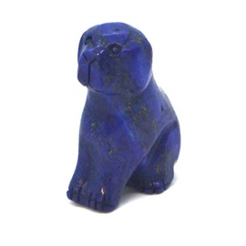 Lapislazuli Hund, Steintier Hund, Edelsteintier Lapislazuli 5cm, Hund aus Edelstein