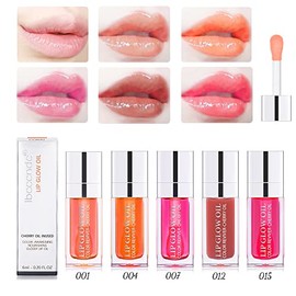 Aceite hidratante que brilla para labios, brillo labial hidratante, aceite de labios voluminoso, brillo de aceite de labios no pegajoso de larga durac