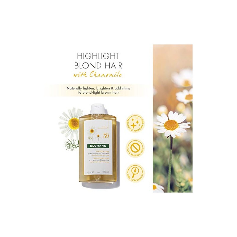 Klorane Shampoo with Chamomile - Blond Hair , 13.4 fl.