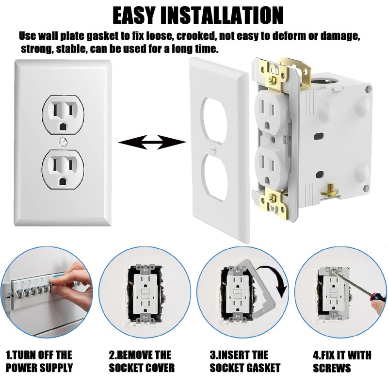 22 Pcs Wall Plate Spacer, Metal Outlet Spacers, Wall Plate