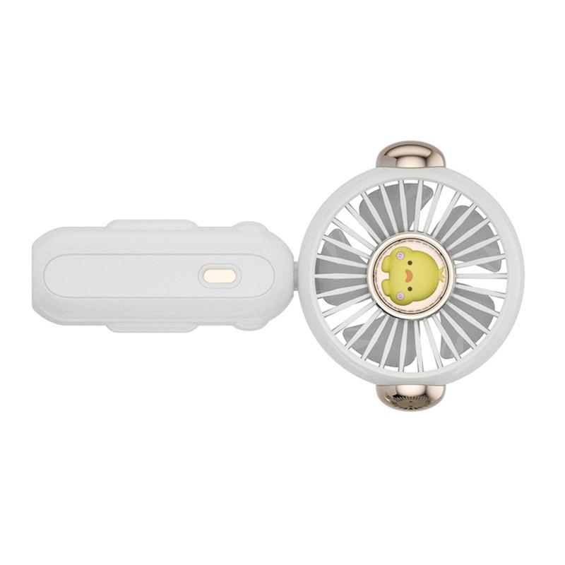 Handheld Fan Mini Foldable Portable Cartoon Design USB Rechargeable Pocket