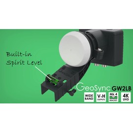 GeoSync Wideband LNB for Satellite Dish Freesat 4K HD SKY Q TV Satellite Receiver Feed Horn Design with Spirit Level Bracket