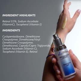 Doctor Cosmedical Retinol Serum 0.5% | Perfect Anti-Aging Cure | Anti-Aging 0.5% Retinol Skin Repair Face Cream | Non Greasy Professional Grade Formula | 1Oz / 28g