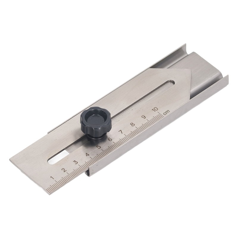 Sliding Line Ruler 0 To 100mm Stainless Steel Clear Scale