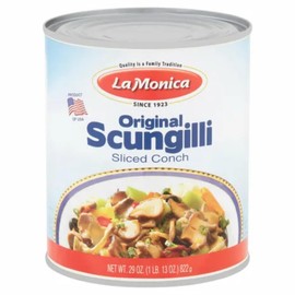 LaMonica Fine Foods Scungilli (Sliced Conch), 29 oz – Wild Caught – Ready to Eat – Premium Quality Seafood for Salads, Pasta & Italian Recipes