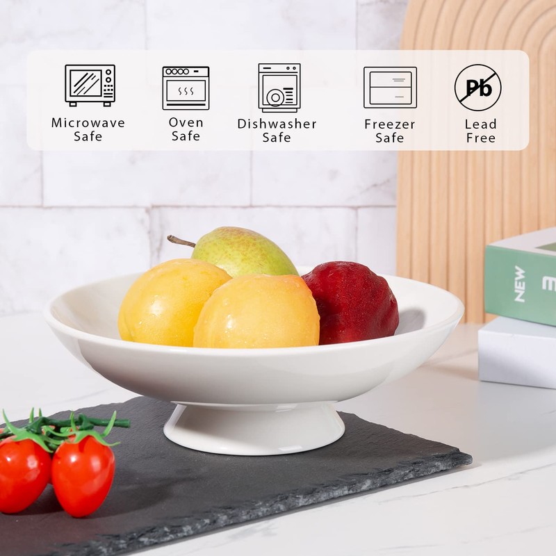 Magclay Ceramic Fruit Bowl, 8.6" Fruit Basket for Kitchen Counter,