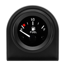 Car Fuel Level Indicator 52 mm Fuel Level Gauge 12 V White Light Indicator Fuel Level Meter Display Oil Tank Indicator Pointer Display E-1/2-F