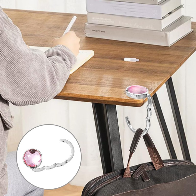 OAAO 3 Pcs Table Handbag Holder, Metal Bag Hook, Anti-Strangle