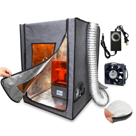 Multifunctional 3D Printer Enclosure w/Adjustable Ventilation Kit Eliminate Odors Tent Cover Compatible with Anycubic Photon Mono, Elegoo Saturn/Mars 3/4 & Creality Halot Series Resin 3D Printer