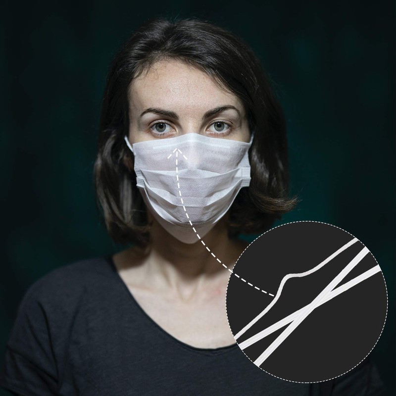 Flexible Plastic Nose Bridge Strips - Sewing Clips 91mm Bendable