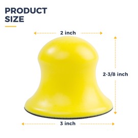 S SATC 2 PCS Sanding Blocks 3” Round Hook and Loop Sanding Block for Wood Furniture Restoration Home Arts and Crafts